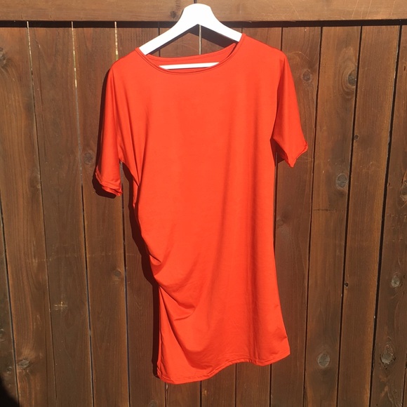 BURNT ORANGE DRESS - Picture 2 of 3